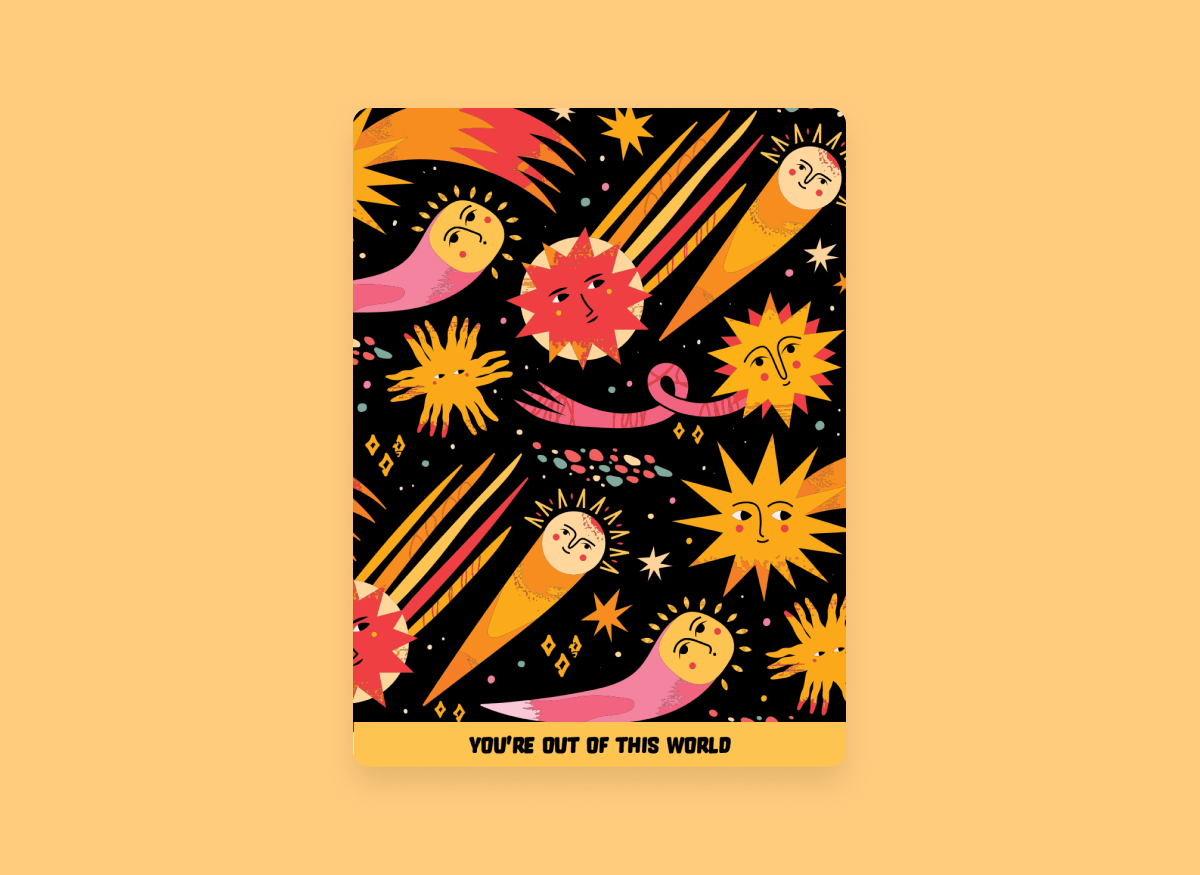 Postcard Puzzle - You're Out Of This World